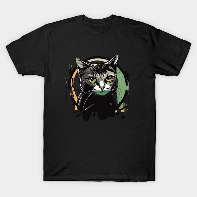 Graffiti Paint Cat Creative Inspiration T-Shirt by Cubebox